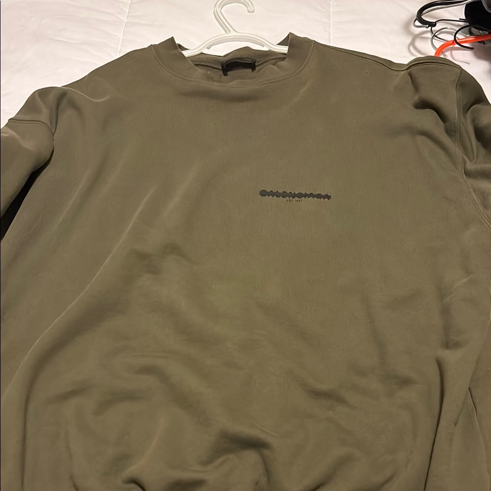 Balenciaga Olive Green Sweatshirt